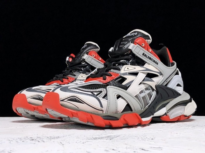 balen sneaker tess.s.gomma 4.0 grey red 570391 w2gn5 1003