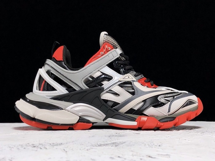 balen sneaker tess.s.gomma 4.0 grey red 570391 w2gn5 1003