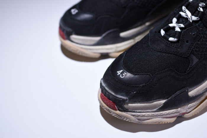 balen 17fw triple s trainer black/ red 483513 w06e1 1000