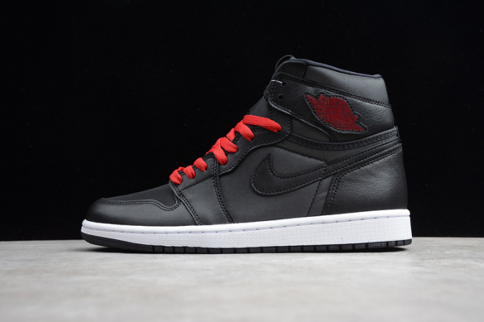 air jordan 1 retro high black satin gym red 555088-060