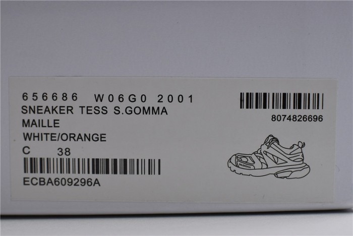 balen sneaker tess.s.gomma w06g0 2001 orange/white