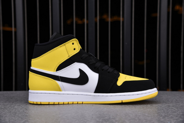 air jordan 1 mid yellow toe black 852542-071