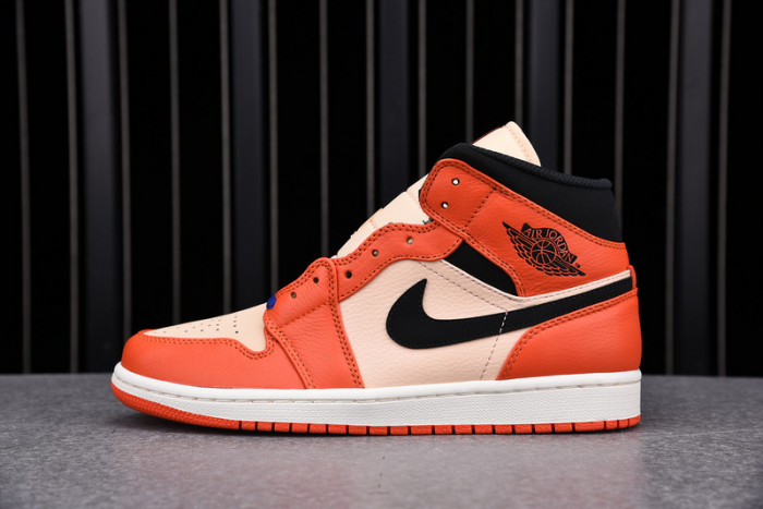 air jordan 1 mid team orange black 852542-800
