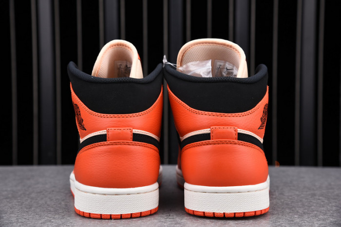 air jordan 1 mid team orange black 852542-800