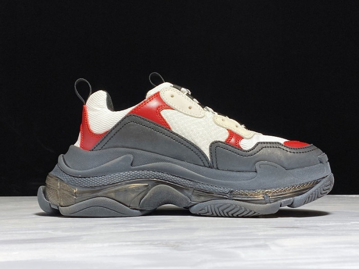 balen triple s trainers clear sole black /brown/ red 541624 w09o1 9000