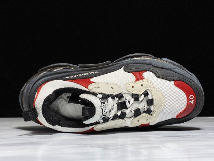 balen triple s trainers clear sole black /brown/ red 541624 w09o1 9000