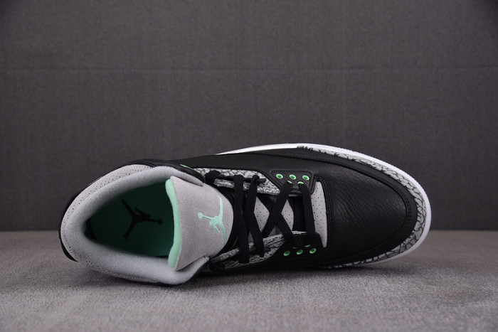 air jordan 3 "black/green glow"