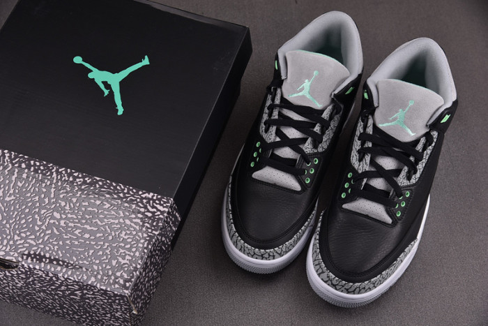 air jordan 3 "black/green glow"
