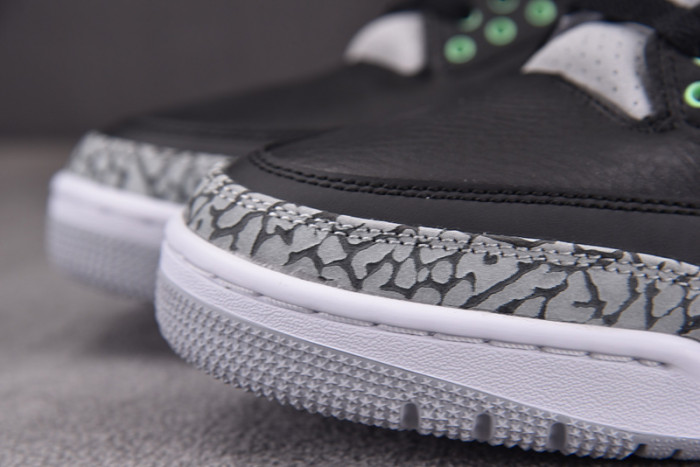 air jordan 3 "black/green glow"