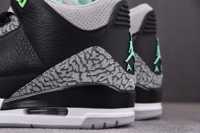 air jordan 3 "black/green glow"