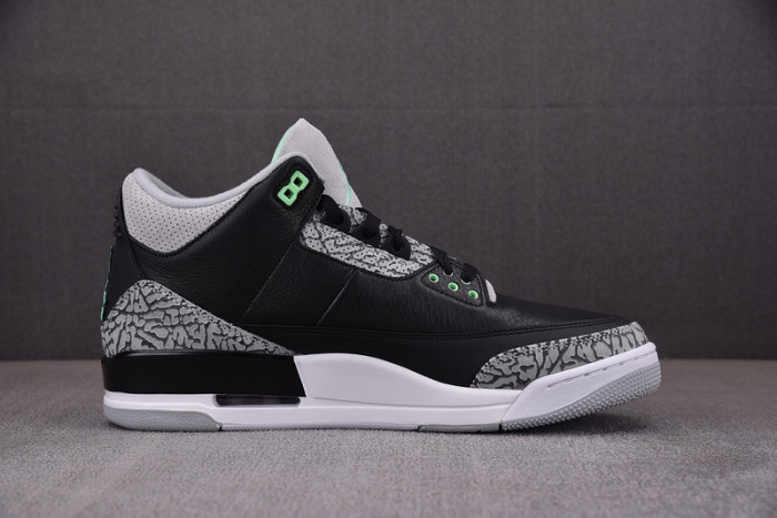 air jordan 3 "black/green glow"