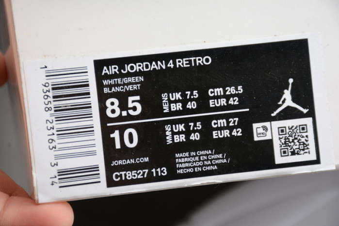 air jordan 4 retro metallic green - ct8527-113