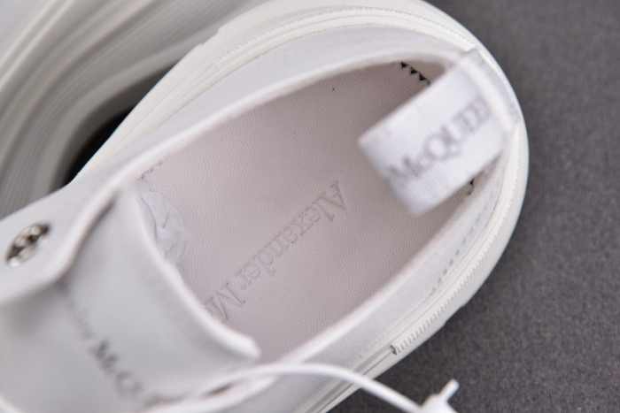 alexander mcqueen tread slick lace up boot white