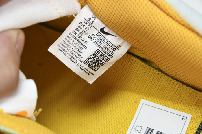 nike air force 1 low fw university gold metallic silver dd1876-700