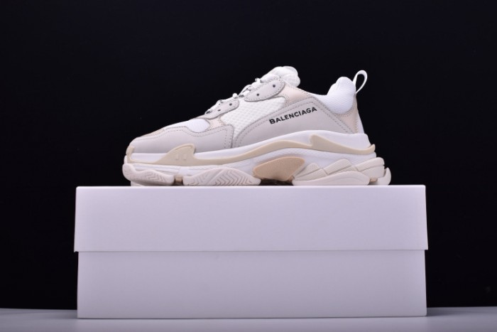 balen 17fw triple s“cream” 490671-w06f1-9000