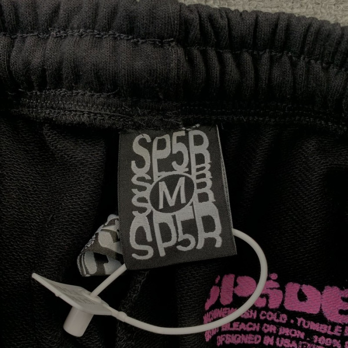 sp5der p*nk sweatpants black