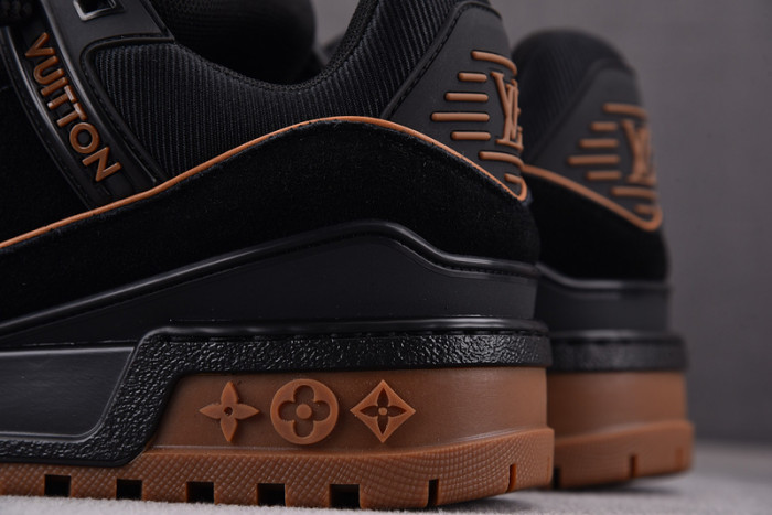 l&v trainer maxi black brown suede