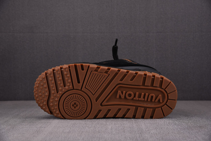 l&v trainer maxi black brown suede