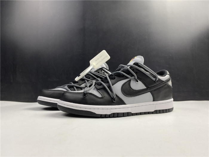 fw x nike dunk low black and grey ct0856-007