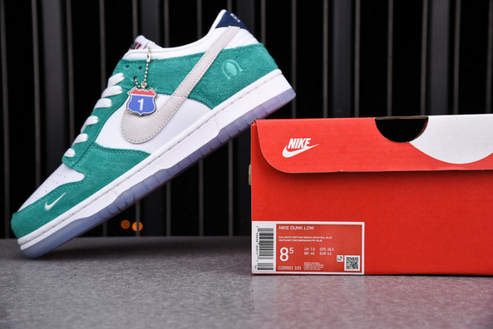 nike dunk low kasina neptune green cz6501-101