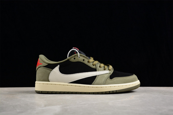 travis scott x air jordan 1 low og black olive