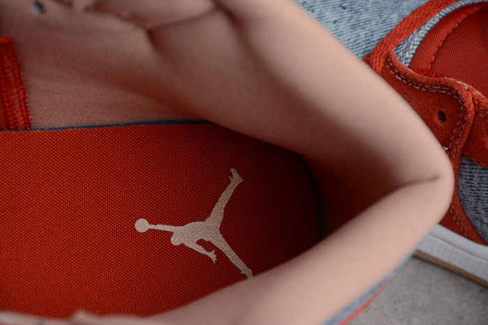 jordan 1 mid denim red - dm4352-600