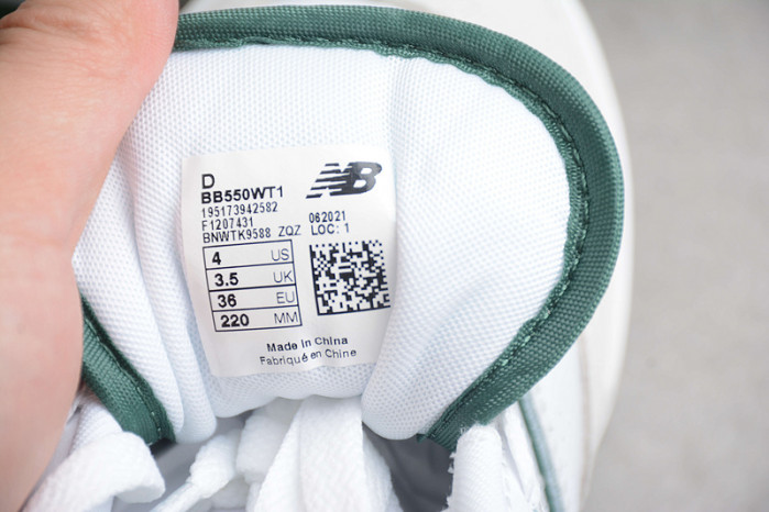 new balance 550 white green