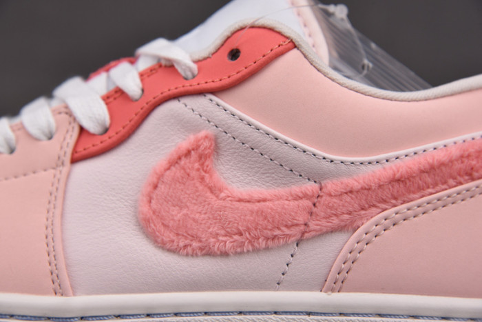 air jordan 1 low white pink grey shoes dm5443-666