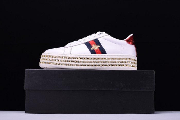 GU Ace Embellished SNEAKER WITH CRYSTALS womens 505995DOPE0