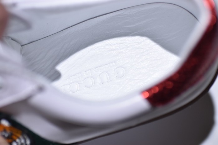 gu ace embroidered low-top sneaker with tiger mens