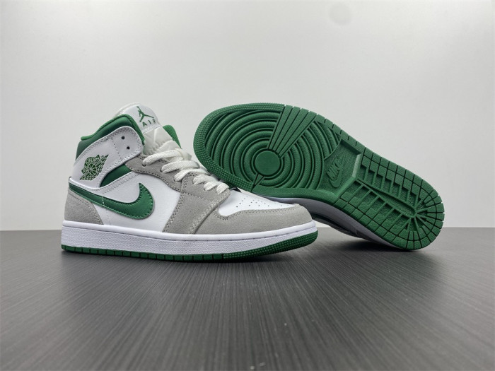 jordan 1 mid grey green - dc7294-103