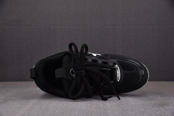 l&v skate sneaker black white