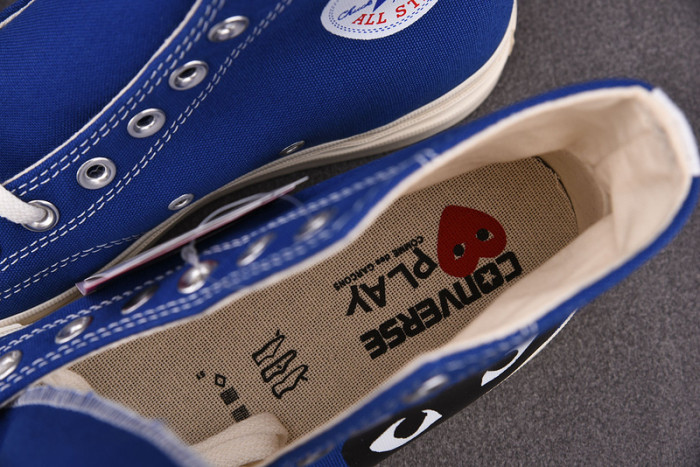 converse chuck taylor all-star 70 hi comme des garcons play blue
