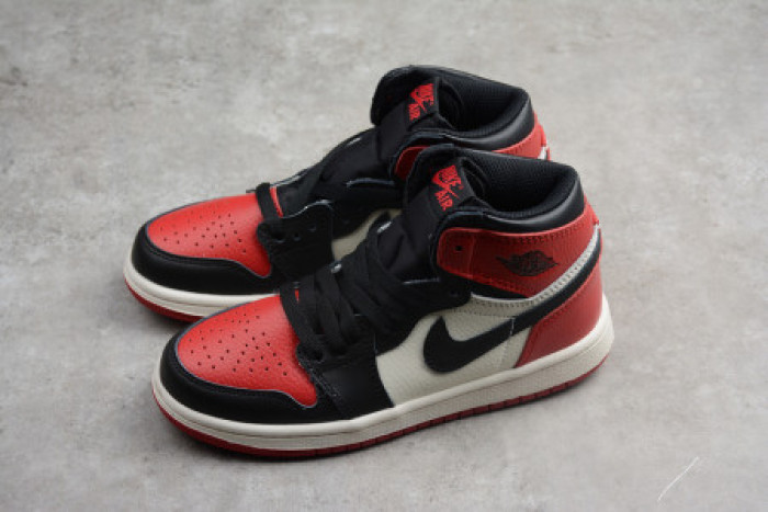 AIR JORDAN 1 RETRO HIGH BRED TOE OG Kids-555088-610