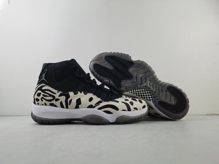 air jordan 11 “animal instinct” black / red / sail / white ar0715-010