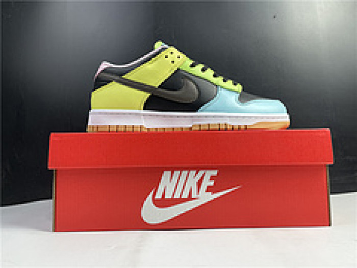 nike dunk low le oil green multi camo dh0957-001