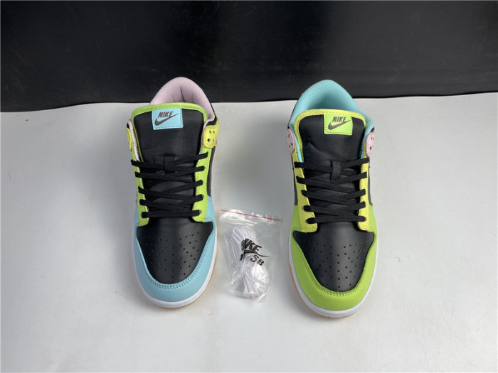 nike dunk low le oil green multi camo dh0957-001