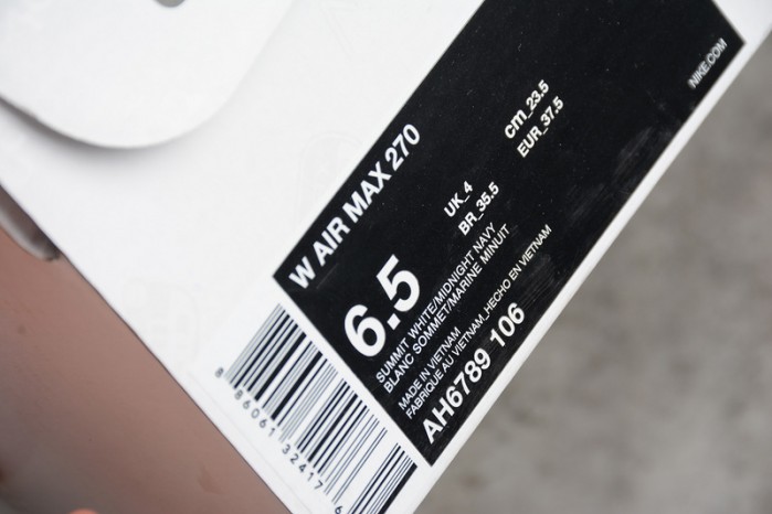 Women’s Nike Air Max 270 Black Purple Running Shoes AH6789-106